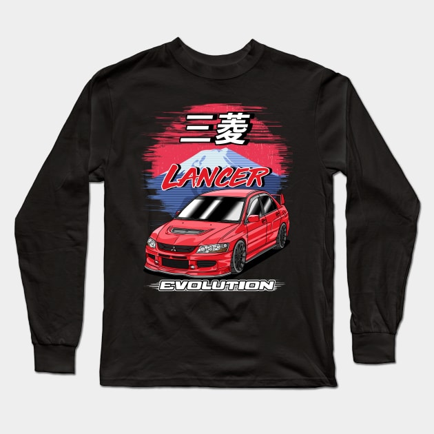 JDM Lancer Evolution 8 Long Sleeve T-Shirt by Guyvit